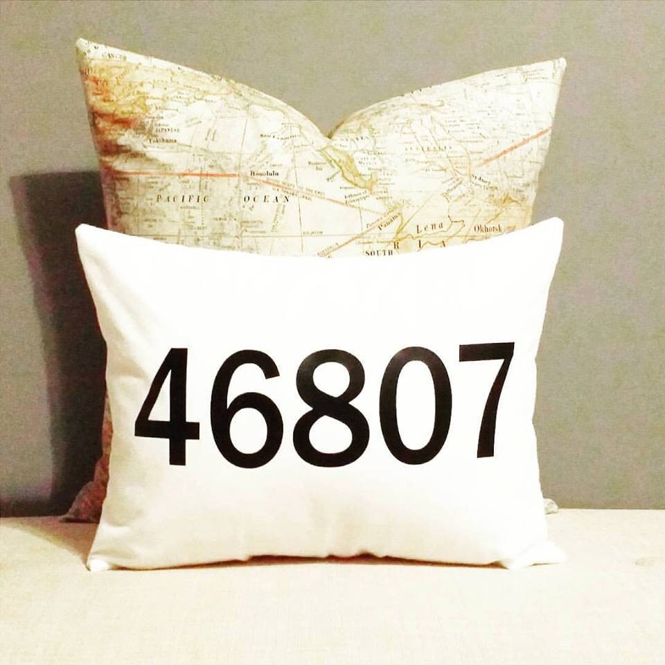 Popular Zip Code Pillow Customize