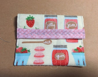 Strawberry Mason Jar Business Card Holder/Birth Control Case