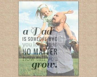 Dad Birthday Gift, Fathers Day Gift, Photo Gift Ideas, Photo Art, Gift for Dad Daughter // ArtPrint or Canvas // H-Q15-1PS ZZ1 04P