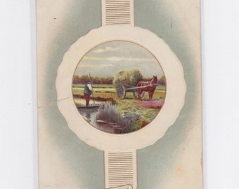 vintage 1911 best wishes post card