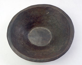 Antique Minimalist Hand Carved Wood Bowl from Gurage, Ethiopia, Africa WE07