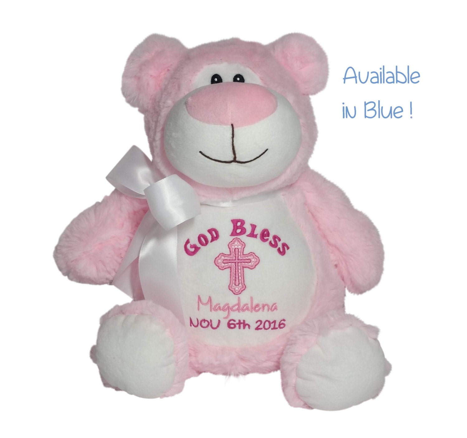 Personalized Baby Baptismal Gift Embroidered Soft Plush