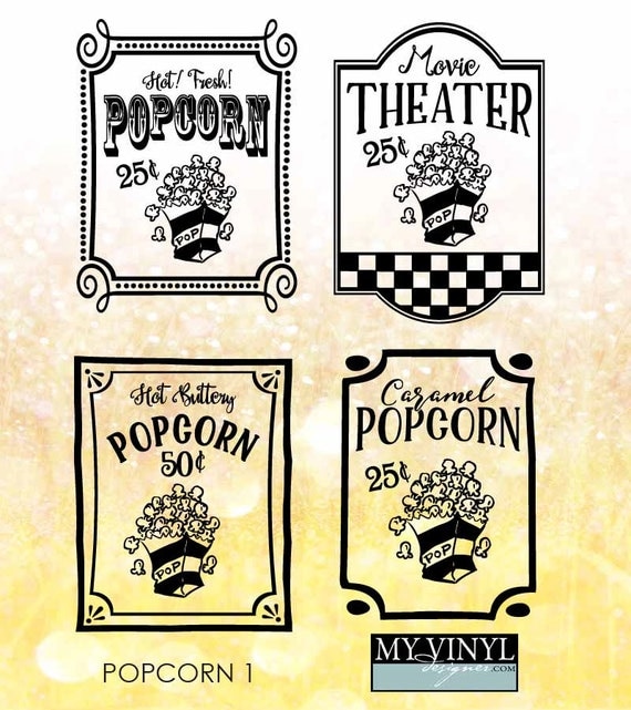 Download Popcorn SVG Files Home Theater Popcorn Cuttable SVG Files