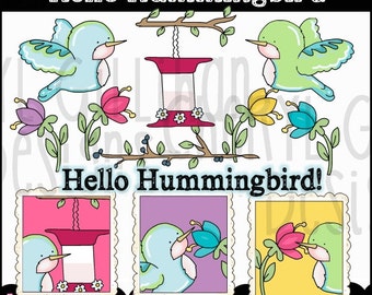 Unique hummingbird clip art related items | Etsy