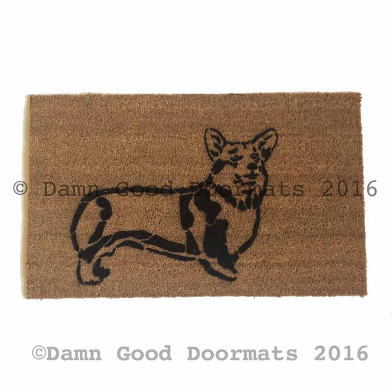 doormat dog door mat by DamnGoodDoormats on Etsy