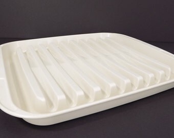 Tupperware Ultra 21 Large Bacon Roasting Microwave Pan Rack Oven 1785