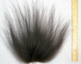 Troll Doll Replacement Wig Hair Mohair-Natural Black Soft Wool Icelandic sheepskin