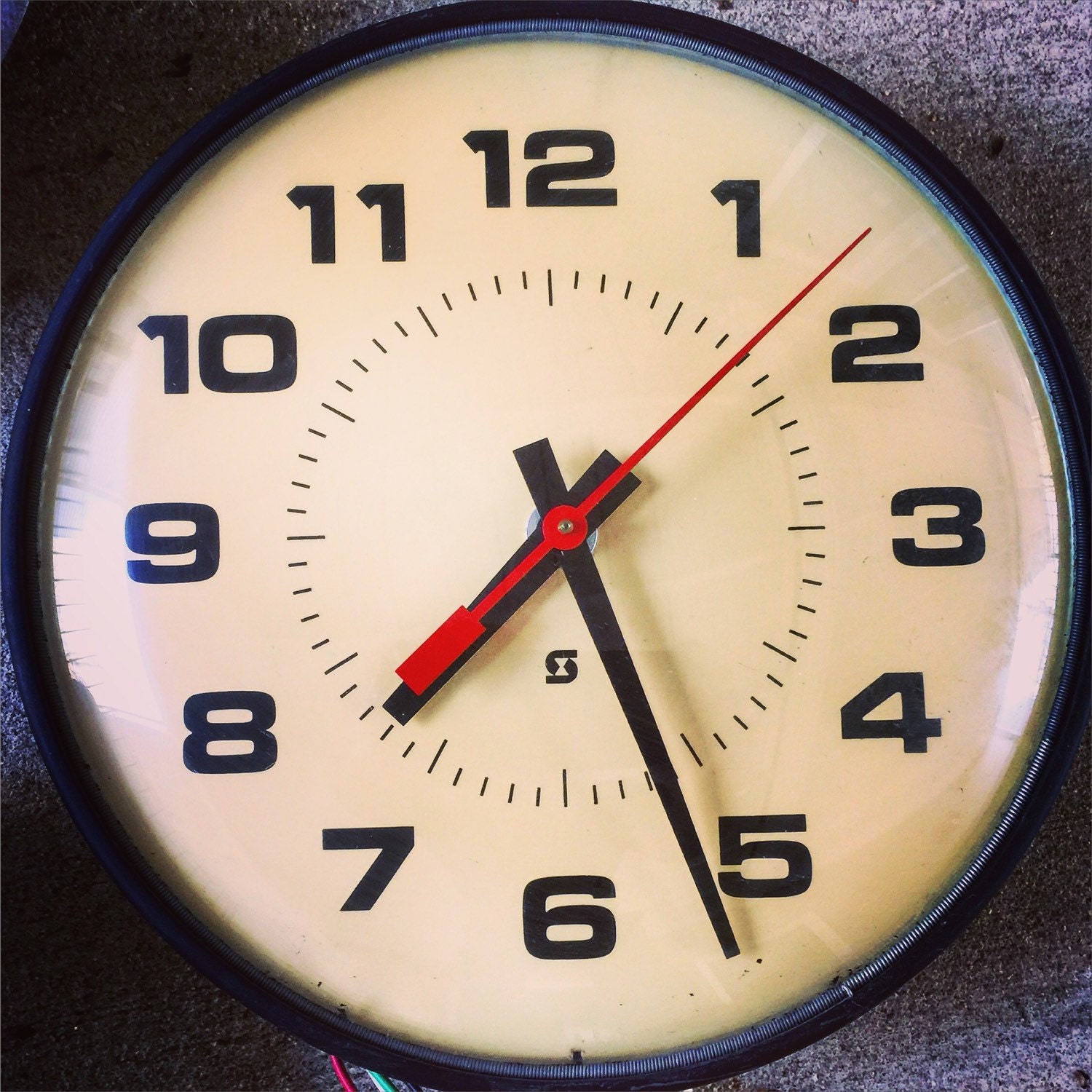 Wall Clock / Mid Century Industrial Office / School Wall Clock by