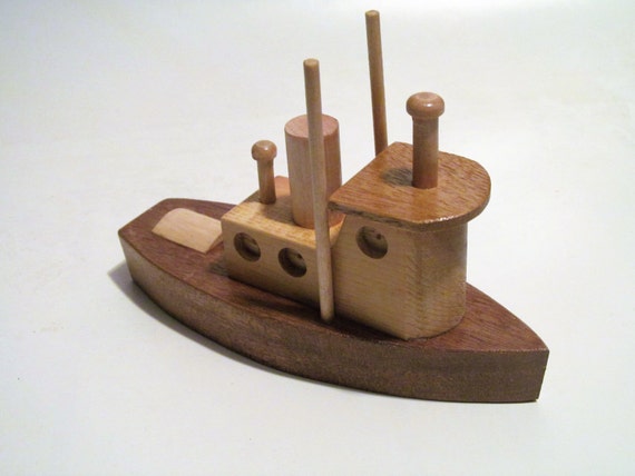 tug boat wood toy