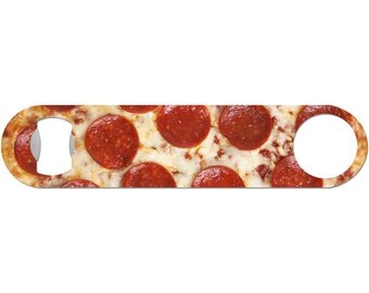 Pepperoni Pizza Beer Bottle Opener Cheese Pie Trendy Nom Nom Hangry Foodie Gag Gift Men Guys Funny Birthday Barware Stainless Steel BO-1530