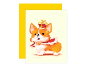 Royal Corgi Blank Card