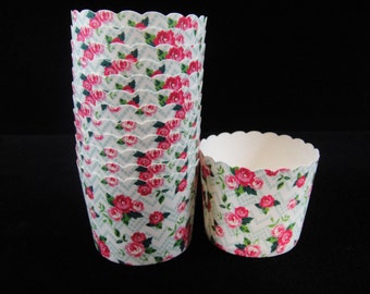 Rose Baking Cups, Candy Cups, Dip Cups, Nut Cups, Weddings, Party Cups, Candy Buffets, Wedding Cupcakes, Party Favors, Baking Cups Qty 12