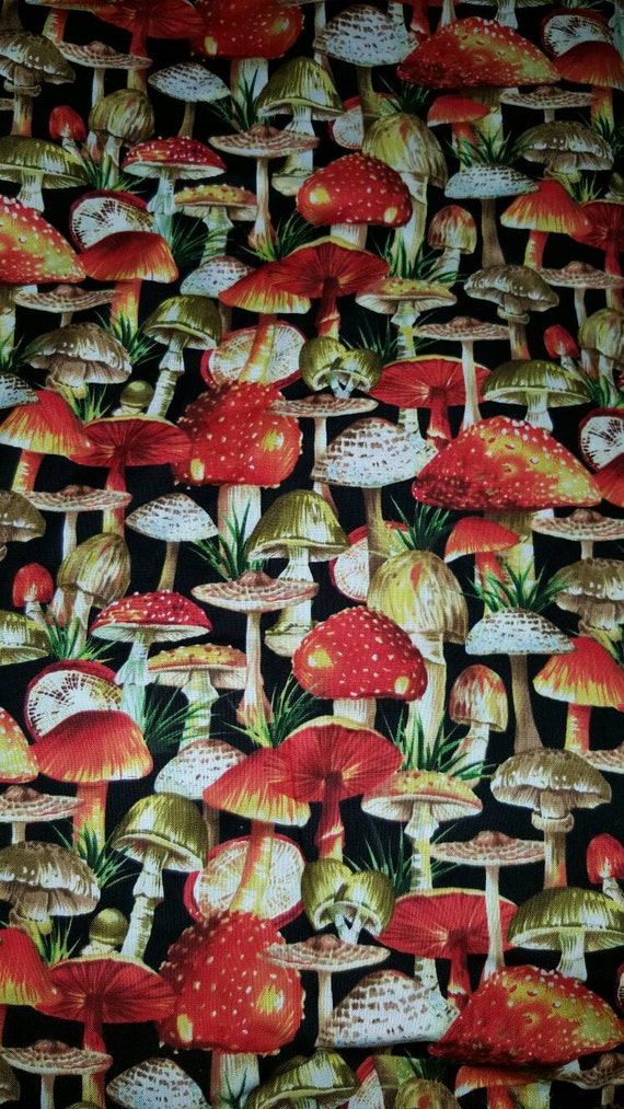 Mushrooms fabric