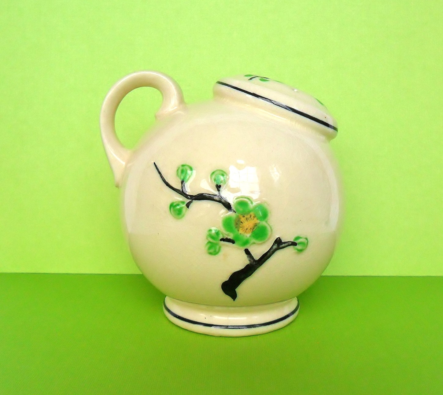 Vintage Cinnamon Sugar Shaker Spice Salt Pepper Hand Painted