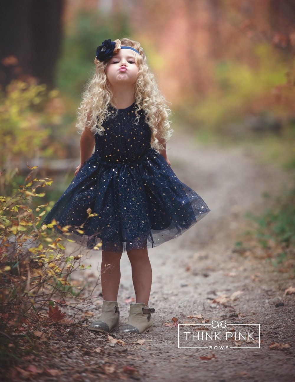 Navy blue Flower girl dress Navy tulle flower girl dress