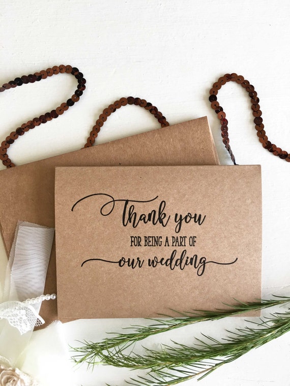 Wedding Party Thank You Card Wedding Party Gifts Wedding