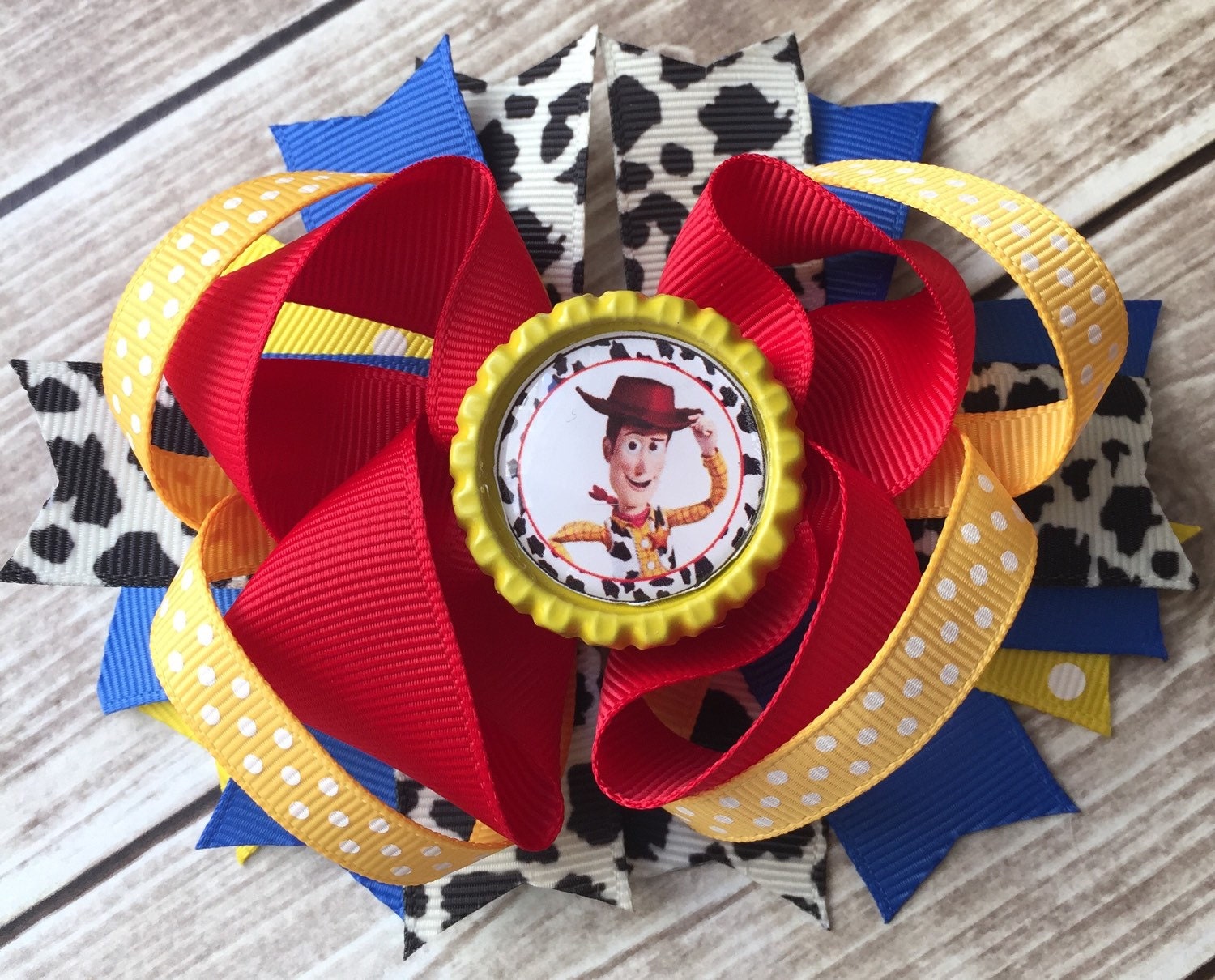 Girls Layered Toy Story Hair Bow Woody Hair Clip Toy Story