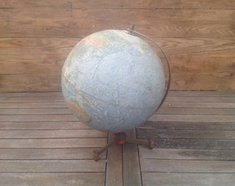 Vintage Replogle Land and Sea Globe