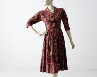 1950s Halter Dress / Vintage Polka Dot Dress by 86Vintage86