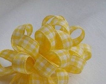 Yellow Gingham Ribbon ... 5 yards