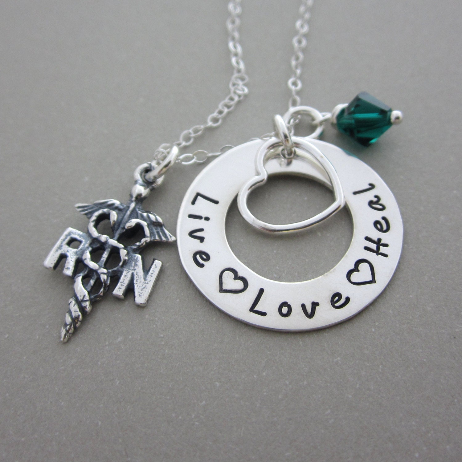 RN/ LPN Nurse Necklace Registered Nurse Jewelry by ShinyMetals