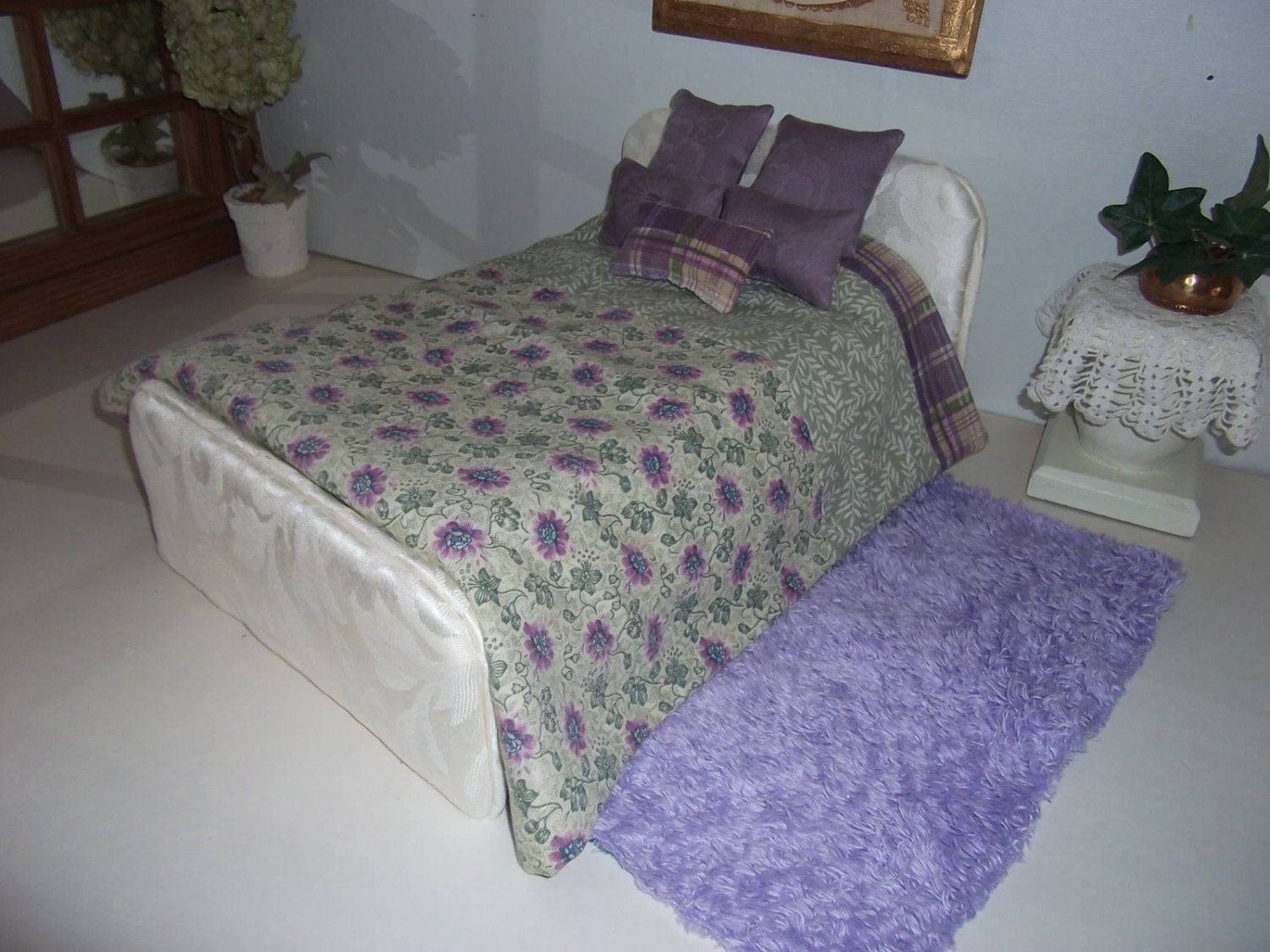 Handmade BARBIE Bed size BEDDING Quilt Bed-Topper Bedspread
