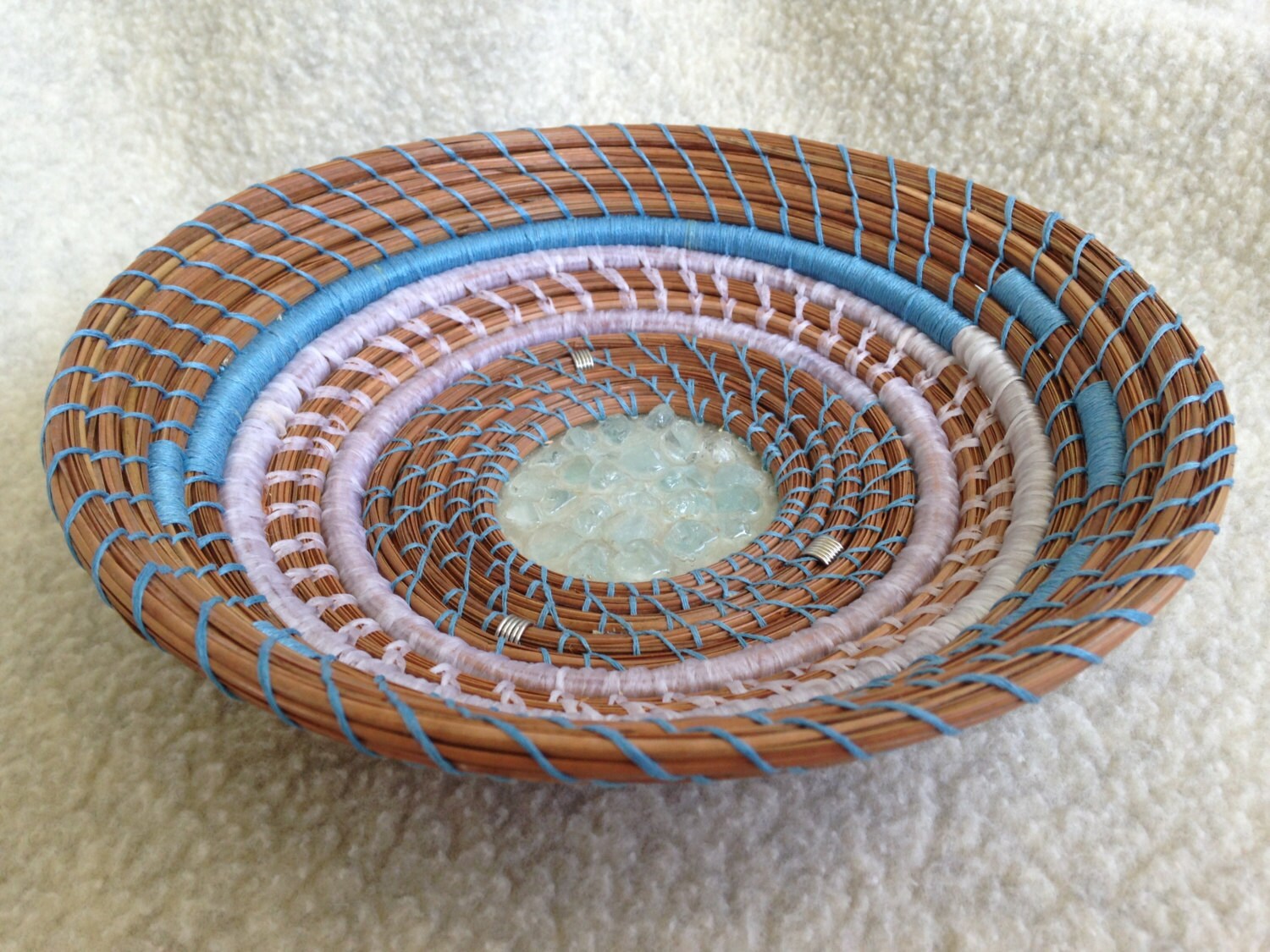 Topaz Gem pine needle basket
