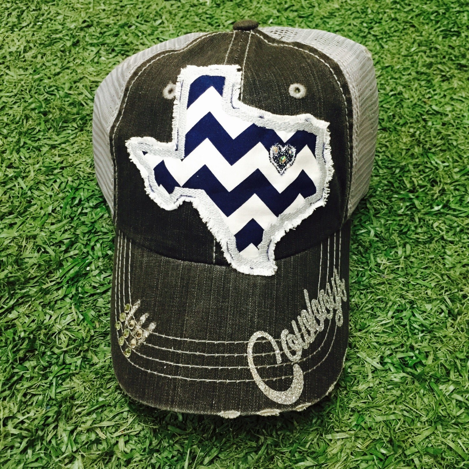 Dallas Cowboys Texas State Baseball Bling Ladies Womens