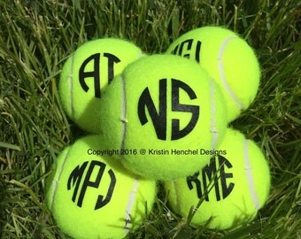 Mongrammed/Personalized Tennis Balls Set of 3