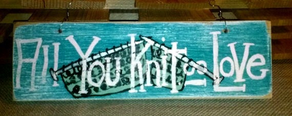 Love Crochet Sign Crocheter Gift Hobby Shop Quote Barn Wood Sign Rustic Wall Decor