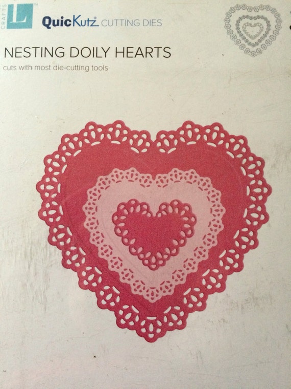 Lifestyle Crafts Quickutz Dies NESTING DOILY HEARTS 3 dies
