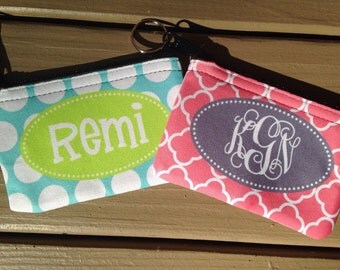 Monogrammed Coin Purse - Custom Coin Purse - Coin Purse Ring - Monogrammed Gift