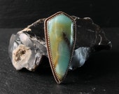 Amazonite Shield Ring - Sterling Silver