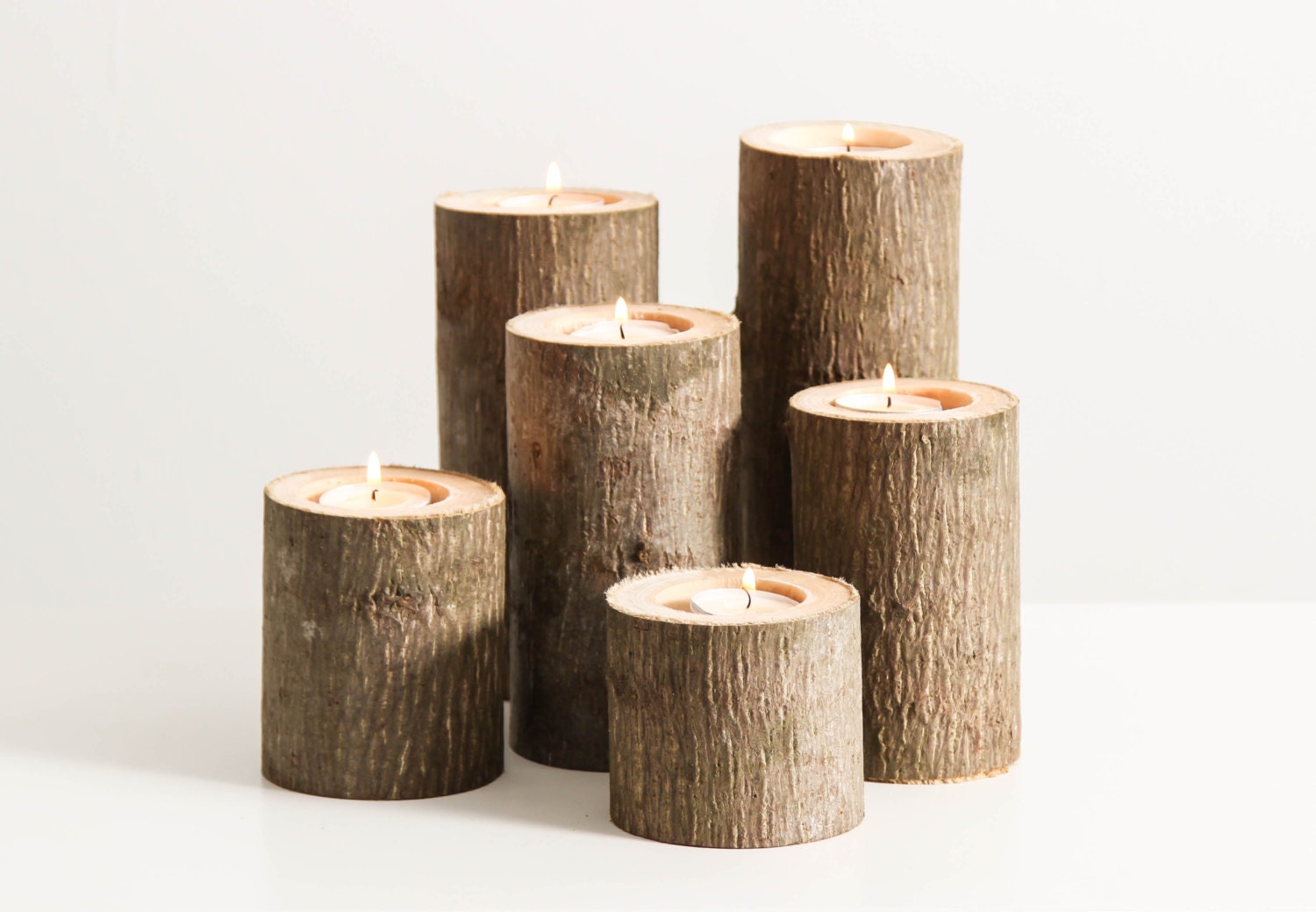 Tree Branch Candle Holders Set of 6 Rustic by WorleysLighting