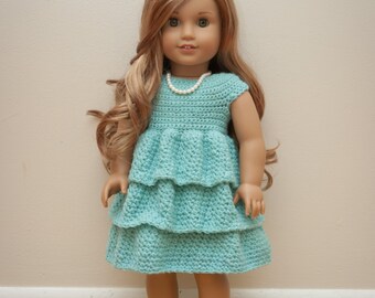 The Ally Dress Crochet Pattern- Crochet American Girl Doll Dress Pattern- Crochet Doll Dress Pattern