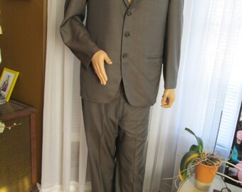 1960's Male SILK SUIT in Brown by Luxurata Sears Roebuck