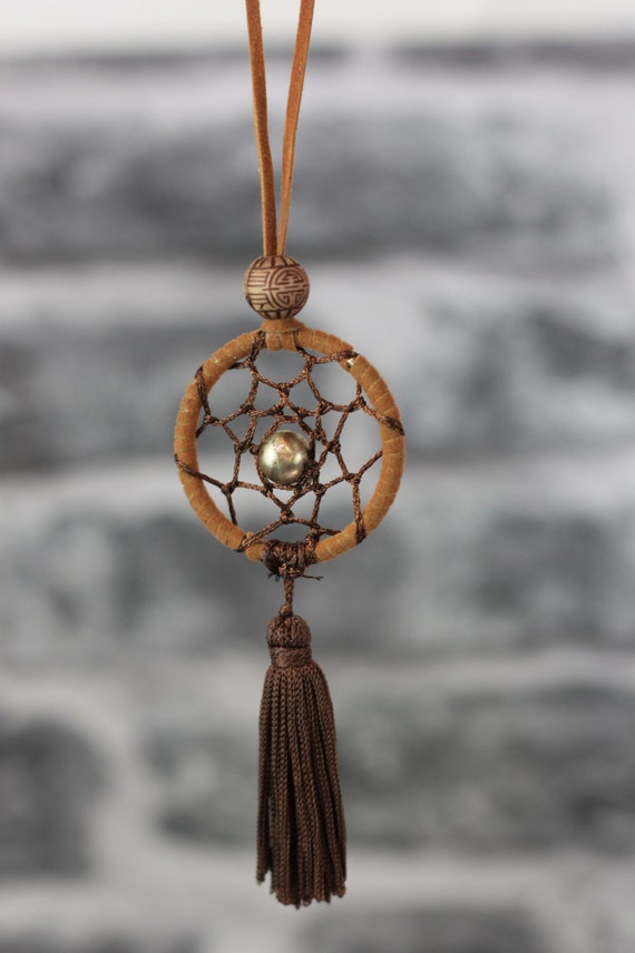 BROWN DREAMCATCHER NECKLACE -Statement Necklace- Dreamcatcher- Bohemian- Boho chic- Festival necklace- Bespoke Jewelry- Festival- Vintage