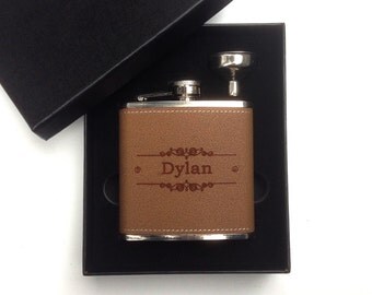 Groomsmen Gift, Engraved Hip Flask, Groomsmen Flask, Personalized Flask, Flask Gift Set, Bridal Party, Wedding Party Gift, Flask