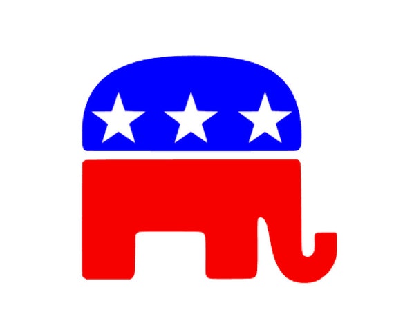 Republican Elephant Vinyl Decal by CuttinCrazy on Etsy