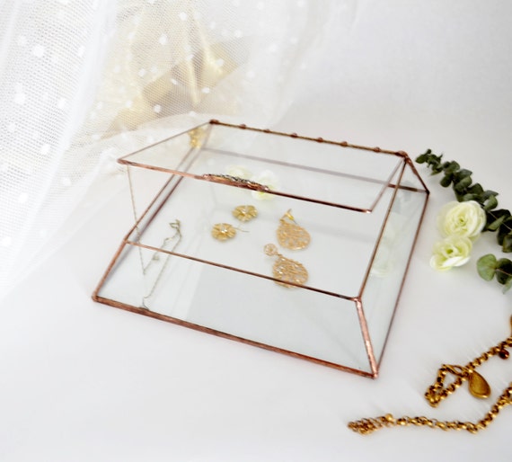 Glass Box Glass Display Box Glass Jewelry Box Wedding Card Box