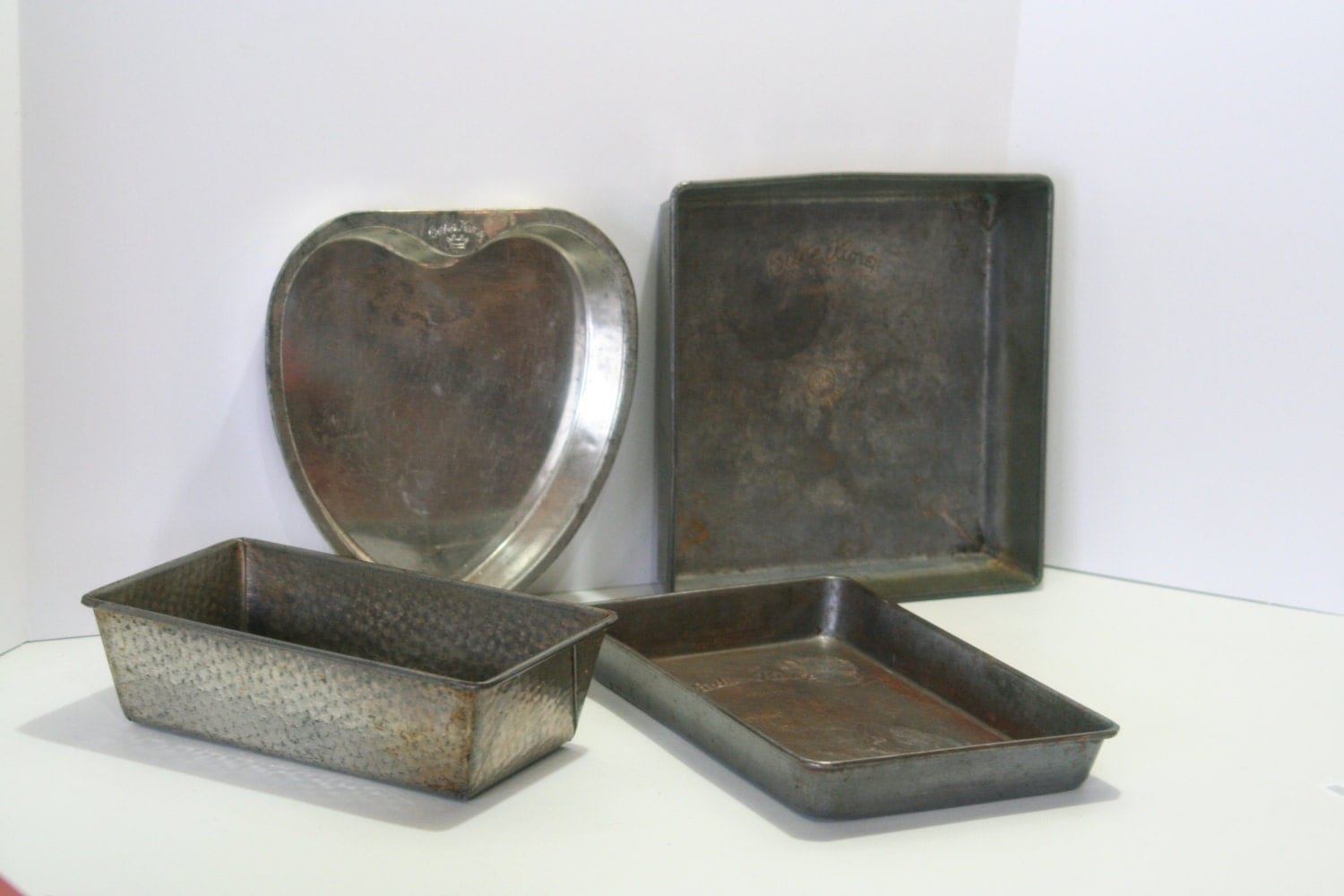 Vintage BAKE KING Bakeware Set of 4 Instant Collection Tin