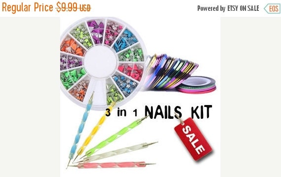 SALE DIY Nails Kit Tools Supplies for Nails Tips by KBazaar