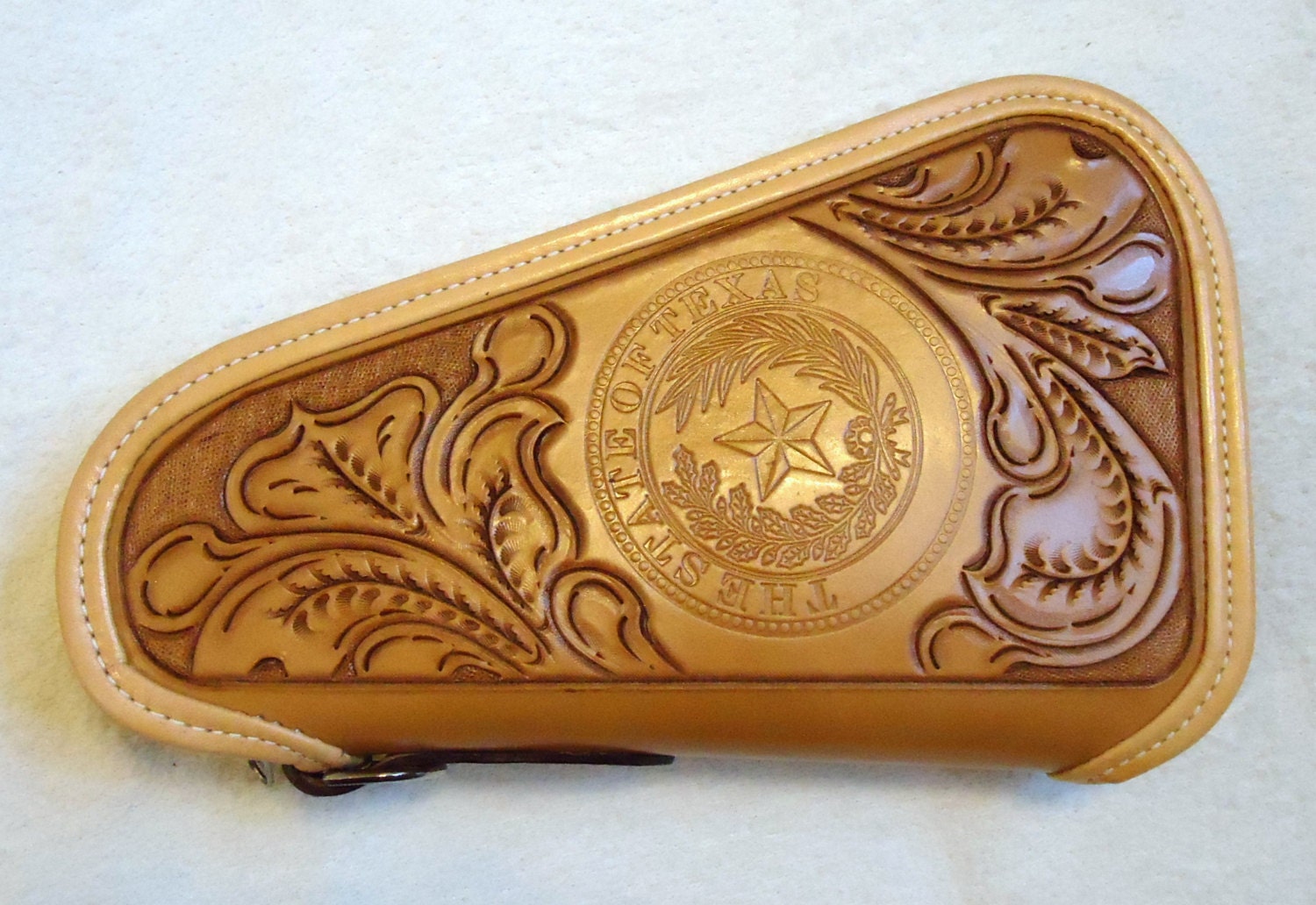 IN STOCK Leather Pistol Case with Hand Tooled Western Floral