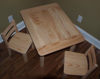 Unfinished Farmhouse Table & Chair Set