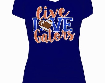 Live Love Gators Football SVG Cut Files - Instant Download