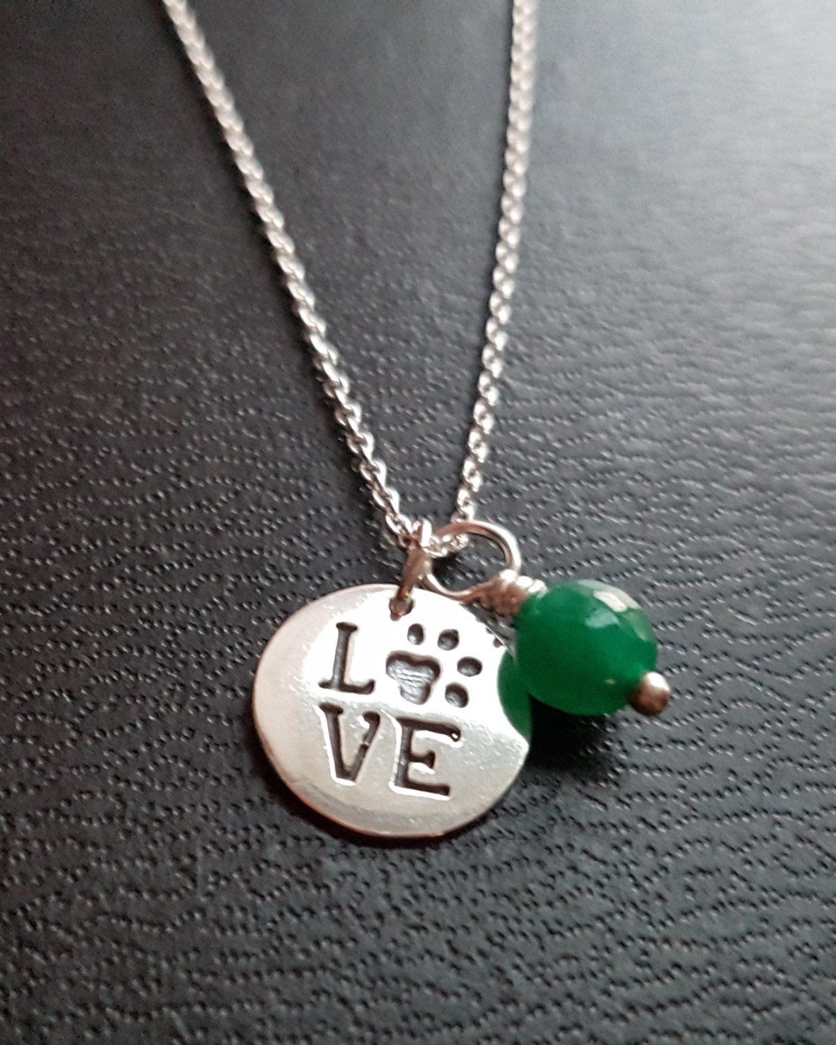 I love my Dog Necklace Personalized Birthstone Jewelry