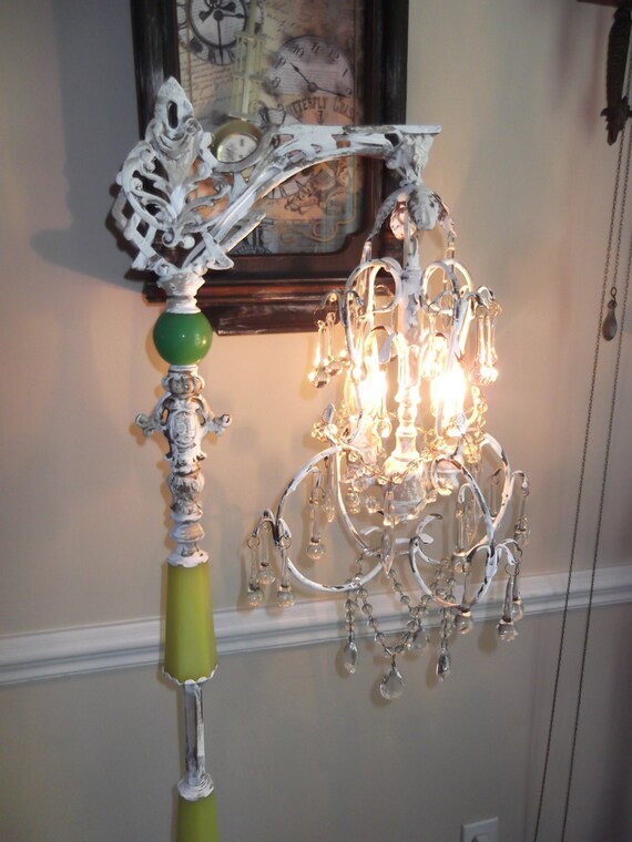 Chandelier floor lamp art decor floor lamp by OceanBlueCreations
