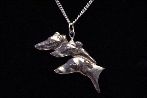Pendentif Lévrier (Whippet/Greyhound) En Argent Sterling - Neuf Avec étiquettes, Bijou élégant Pour Les Amoureux Des Chiens