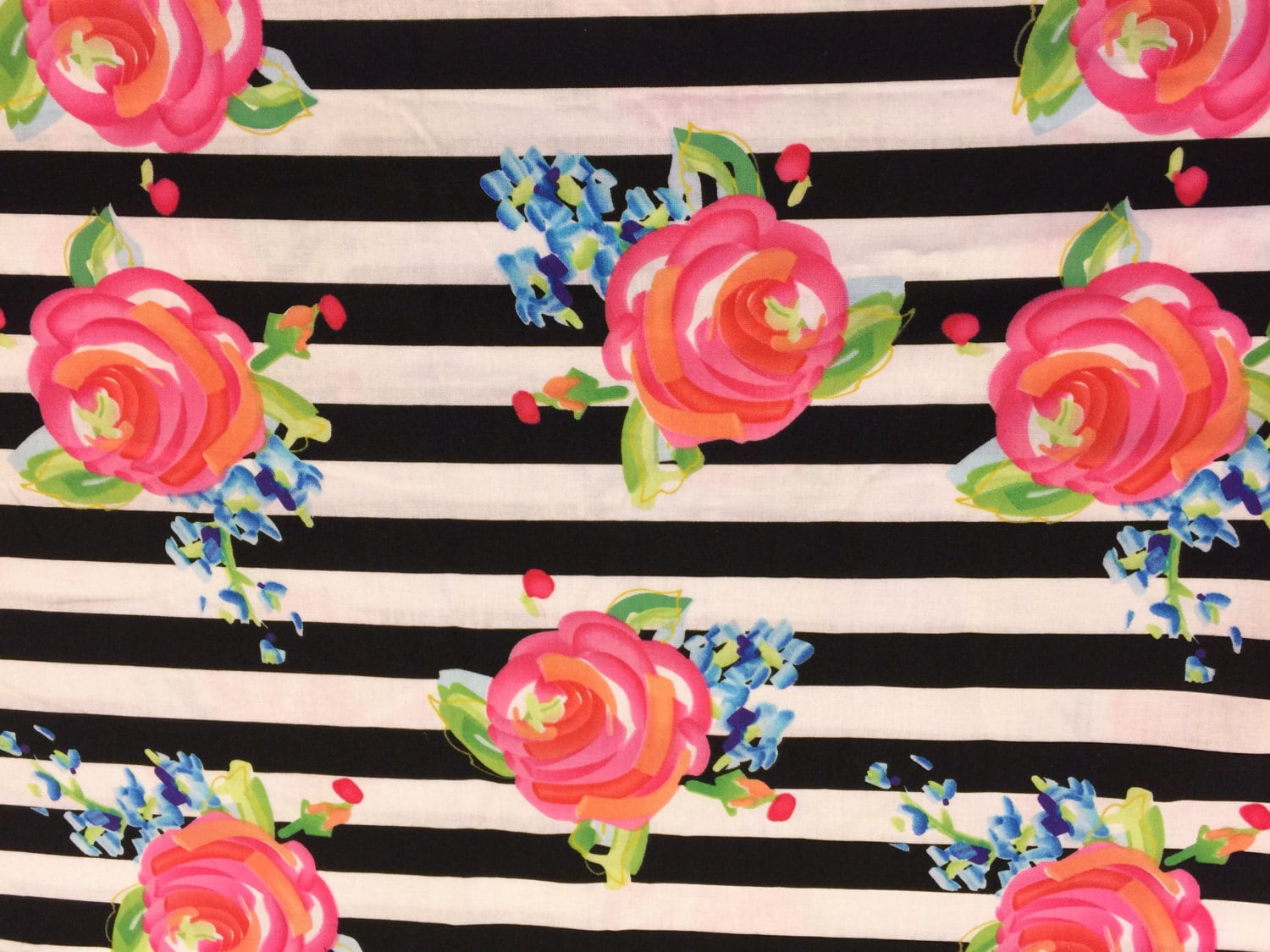 fabric-black and white striped floral fabricthe yard-quilt fabric-black and white striped floral fabricthe yard-quilt