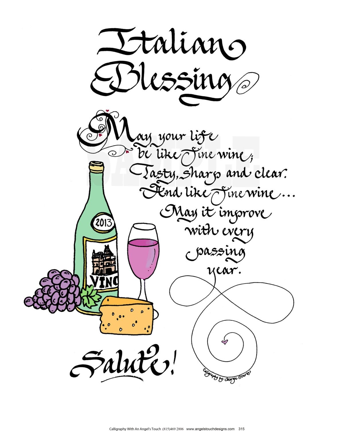 315 ITALIAN BLESSING by margiestarke on Etsy